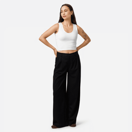 All-Over Print Cotton Crop Top