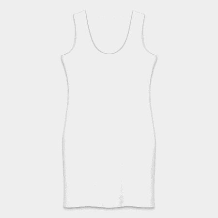 All-Over Print Cotton Bodycon Dress