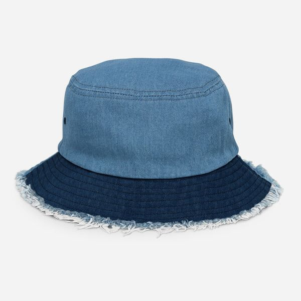 Distressed Denim Bucket Hat