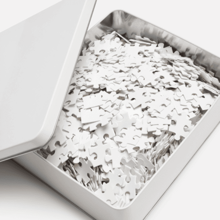 Jigsaw Puzzle with Tin